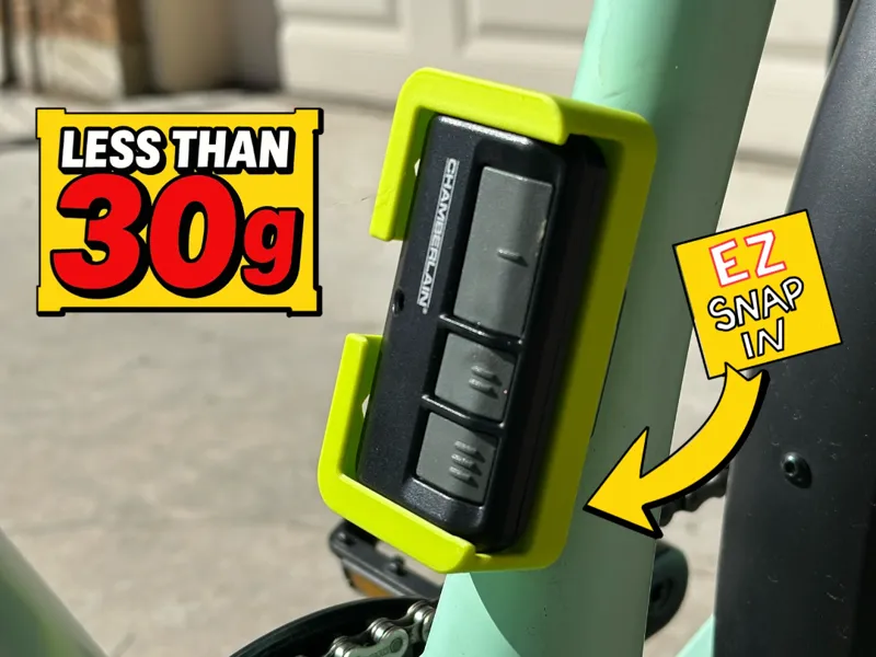 Garage Clicker: 3 Bike Attachments