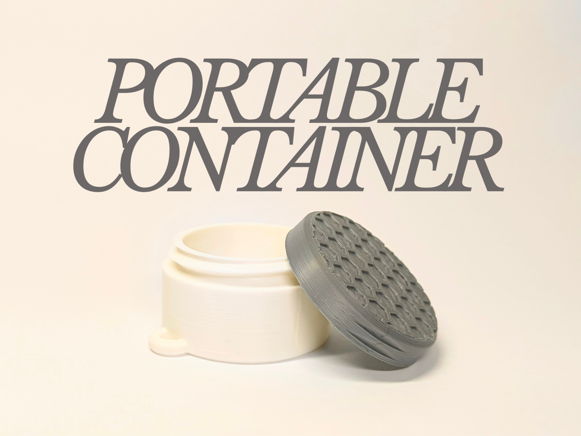 Circular Threaded Box with Hexagon Top