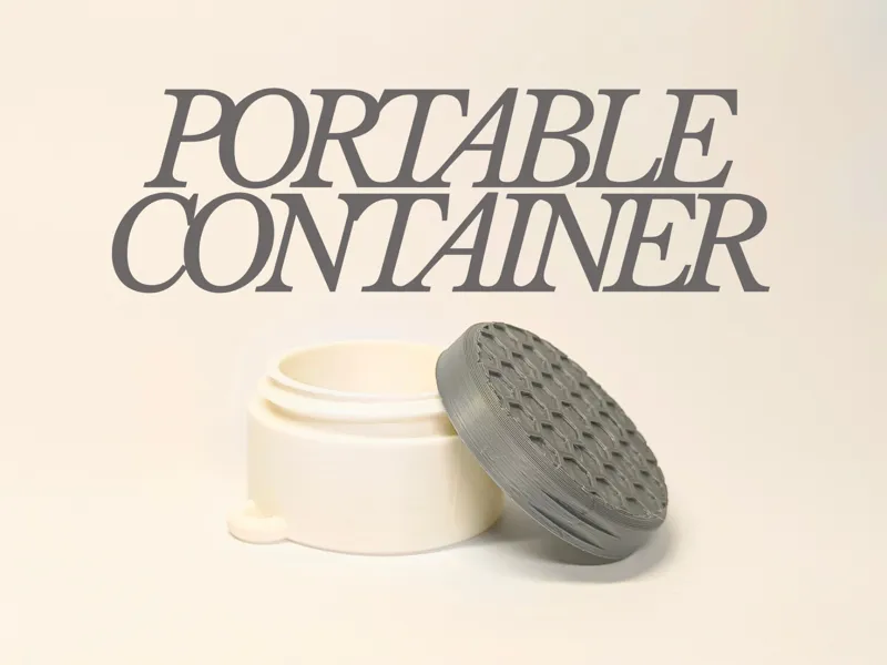 Circular Threaded Box with Hexagon Top