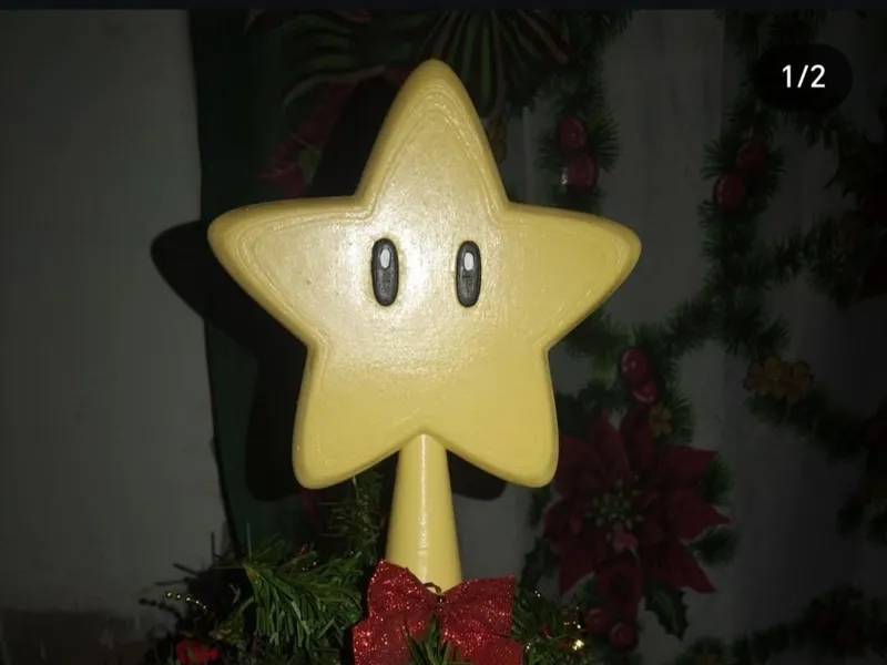 Super Mario Star Tree Topper