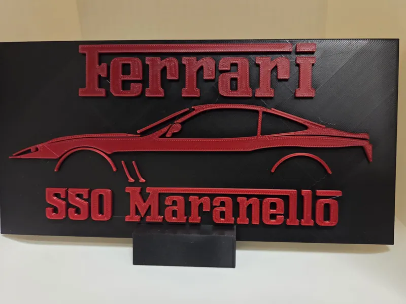 Ferrari 550 Maranello - 3D Wall Art & Desk Sign