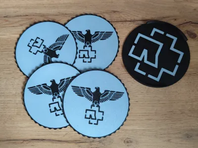 Rammstein Coasters with Case