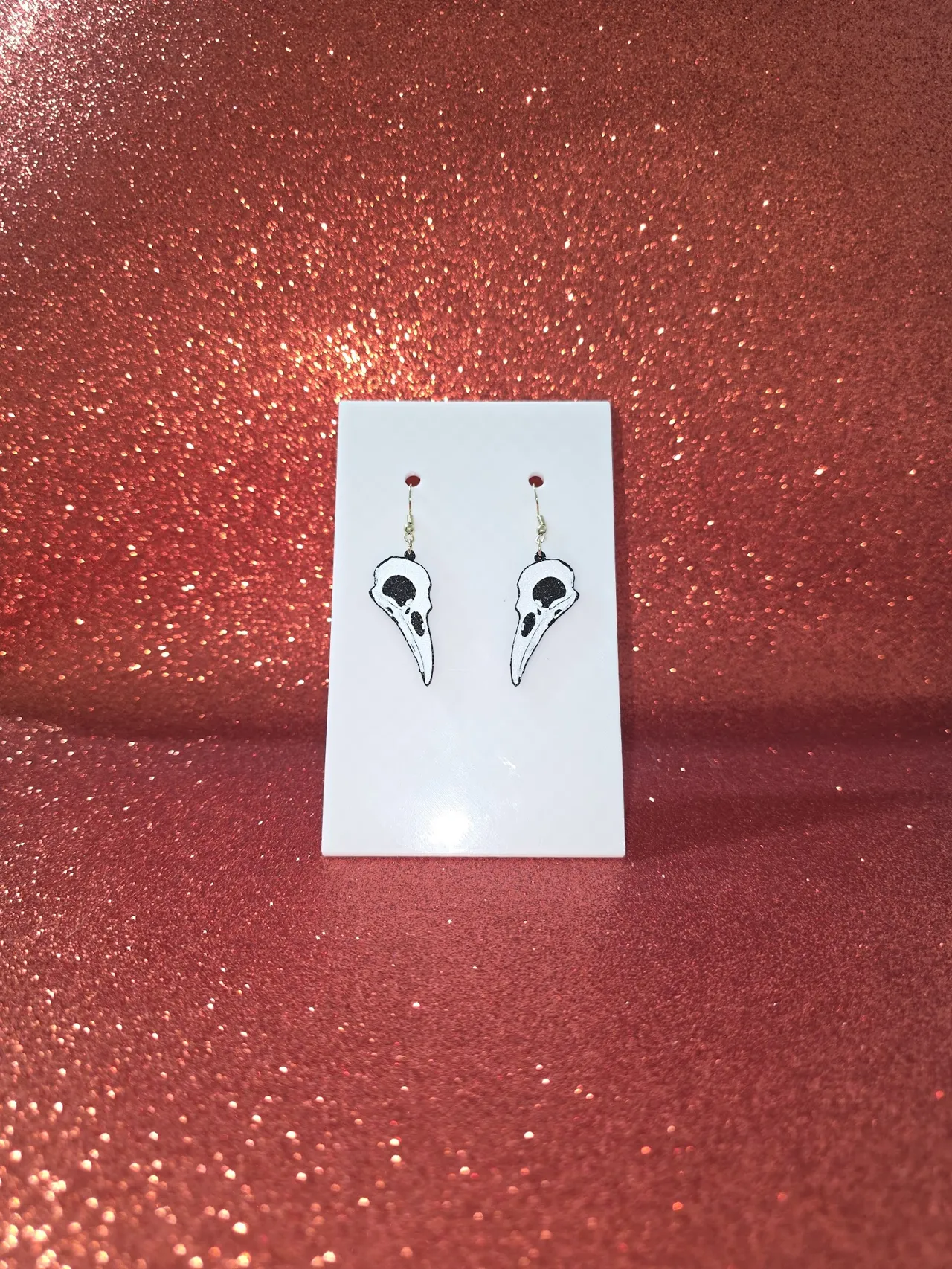 Plague crow earrings view 2