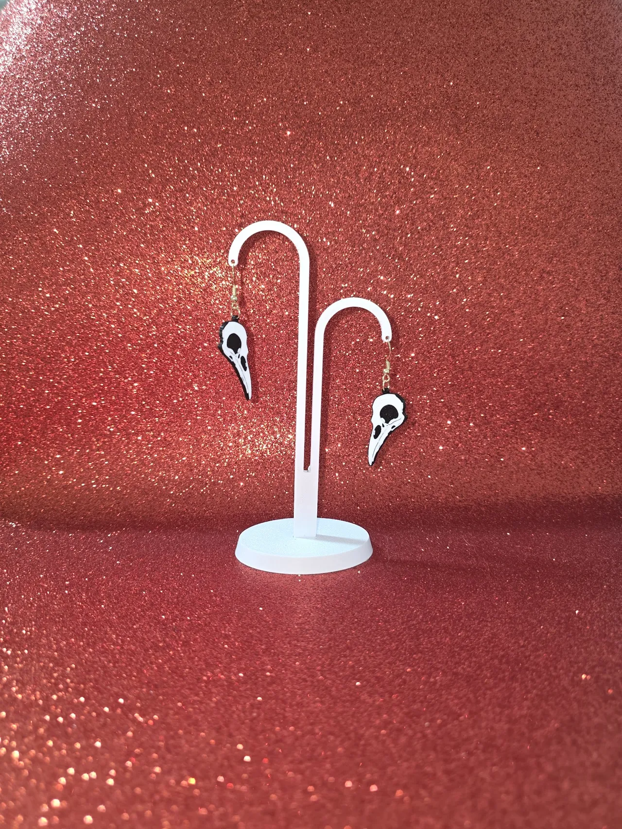 Plague crow earrings view 3