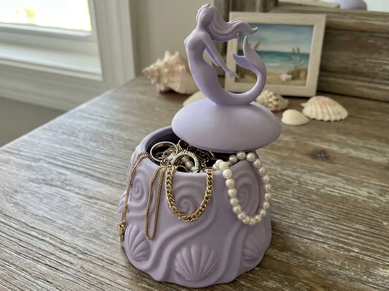 Mermaid Treasure Shell: Elegant Jewelry Storage
