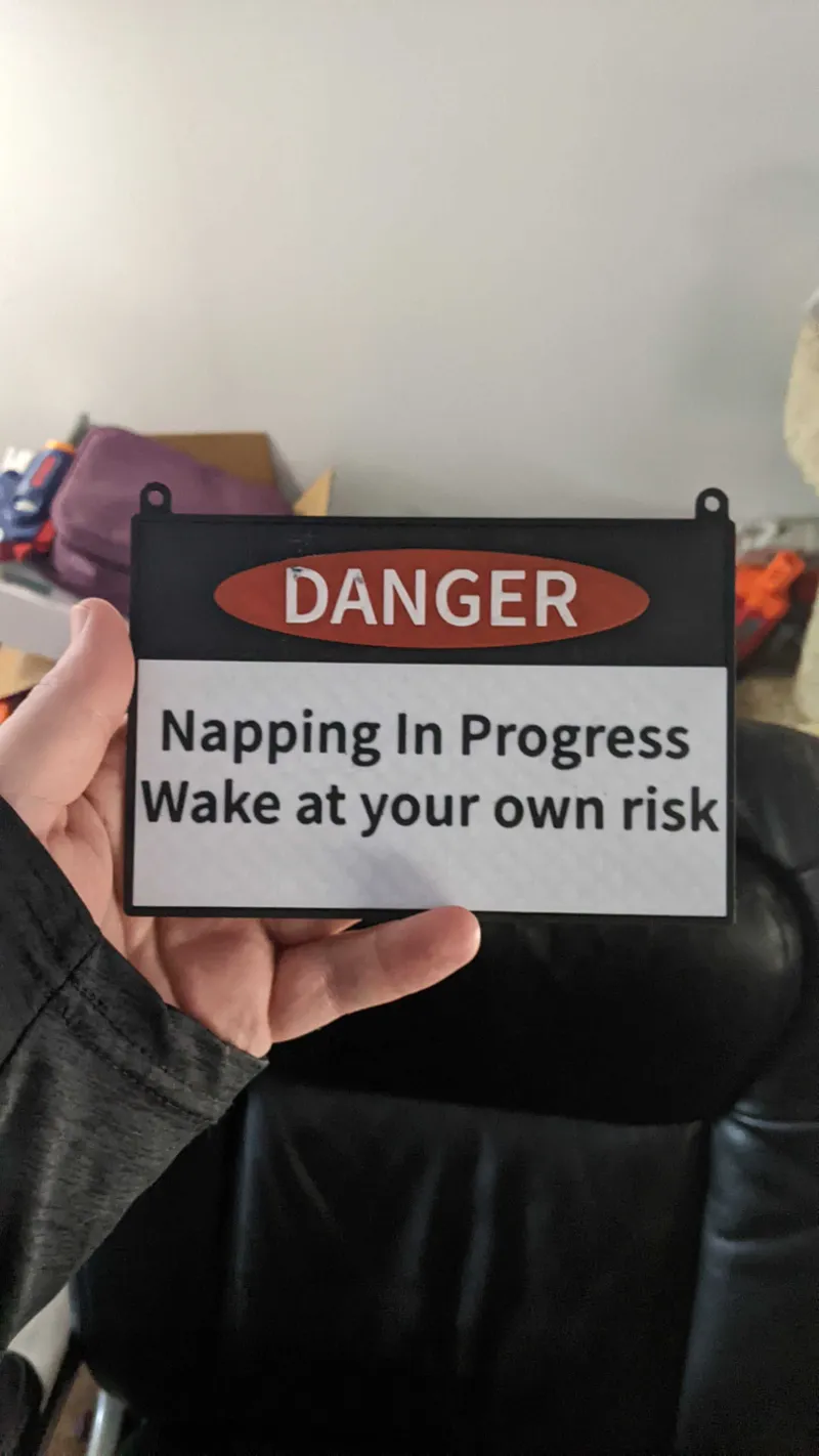Danger Napping Sign