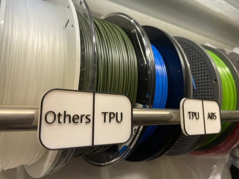 Filament shelf name tag