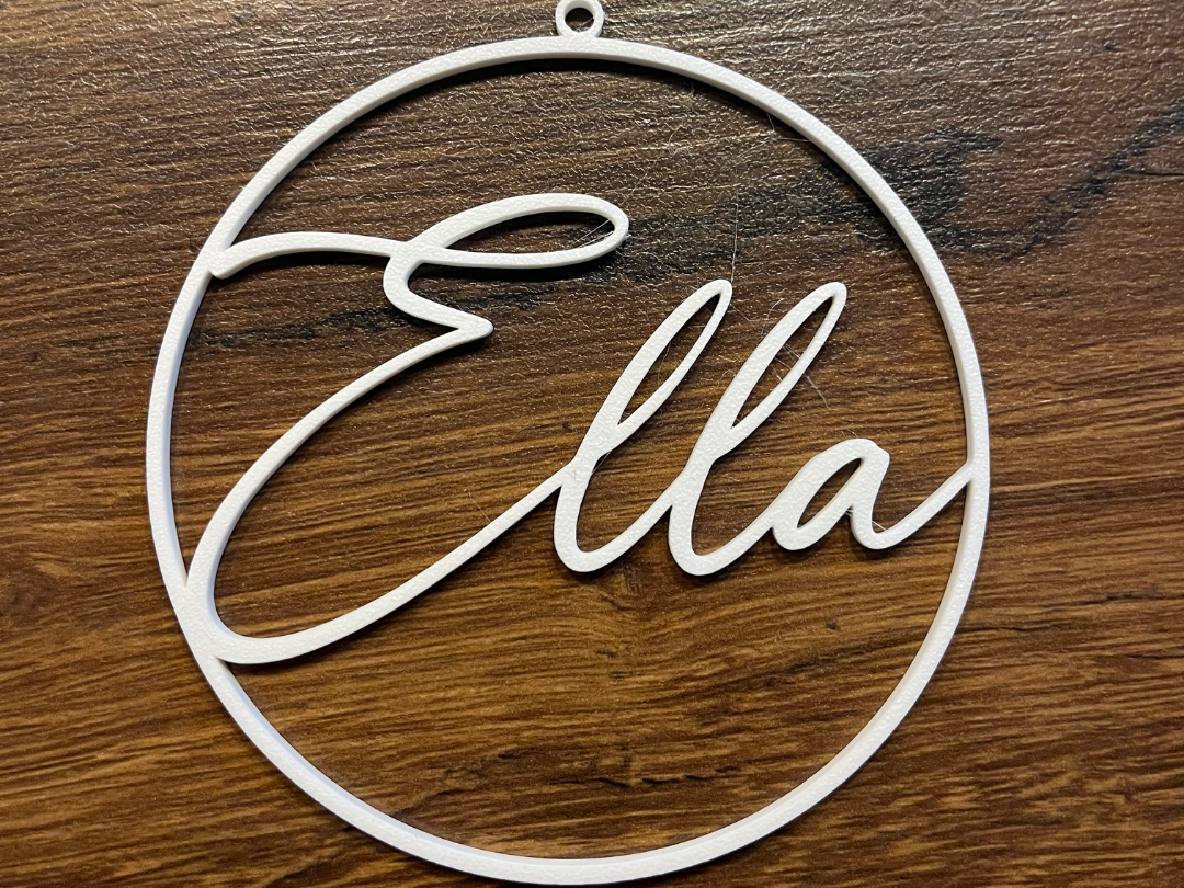 Ring mit Namen Ella z.B: als Deko