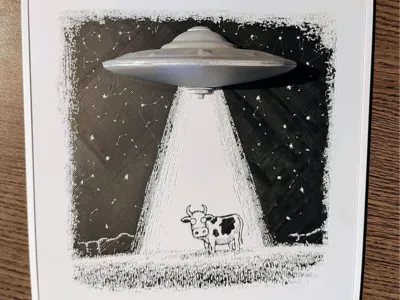 Alien Abduction Pop-Out Print