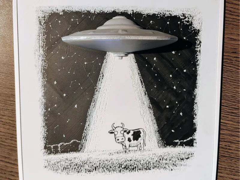 Alien Abduction Pop-Out Print