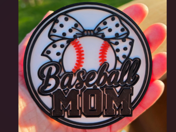 Baseball Mom B&BW Soap Holder Face