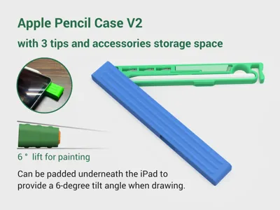 Apple Pencil Case V2 with tips & accessories space