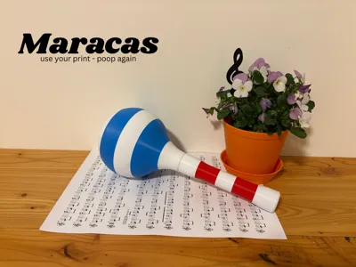 " Print-Poop" - Maracas