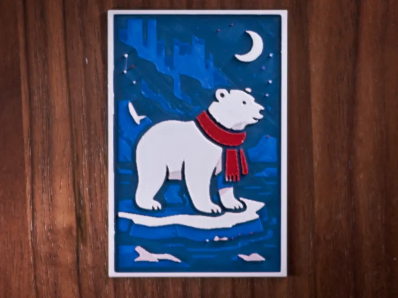 Polar bear with shawl