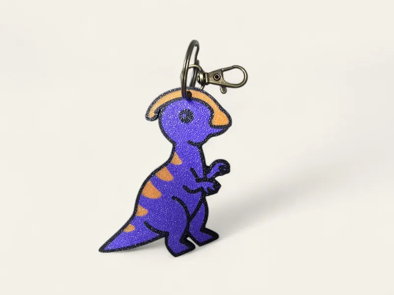 Cute Parasaurolophus Keychain