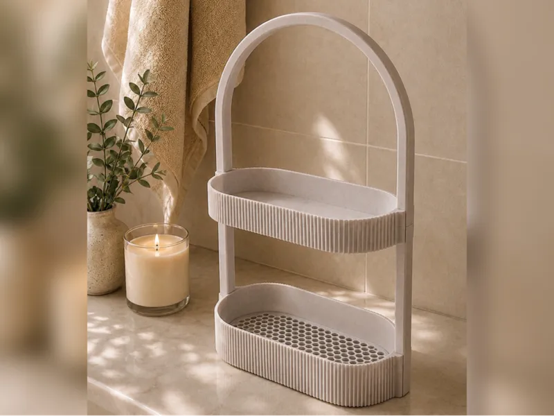 Bathroom Organizer Shelf – 2 Tier Storage