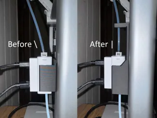 A1 AMS Hub Left Upper Bracket with PTFE Guide