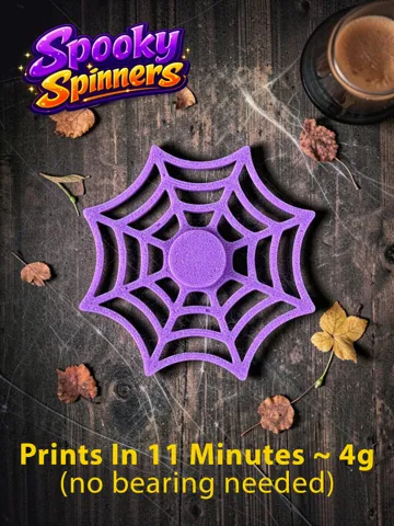Objeto manipulable: Spooky Spinners: Spiderweb Mini Spinner — vista de referencia 2