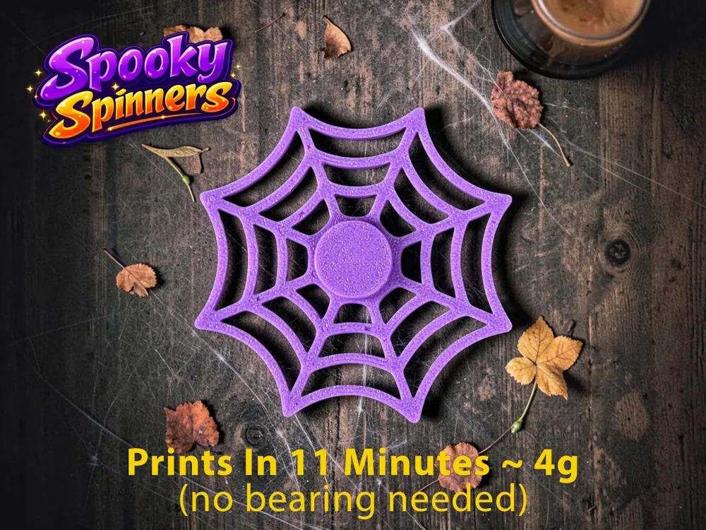 Objeto manipulable: Spooky Spinners: Spiderweb Mini Spinner. Referencia del modelo original.