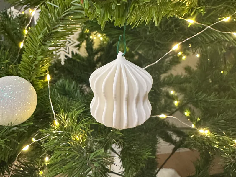 Christmas globe sliced design