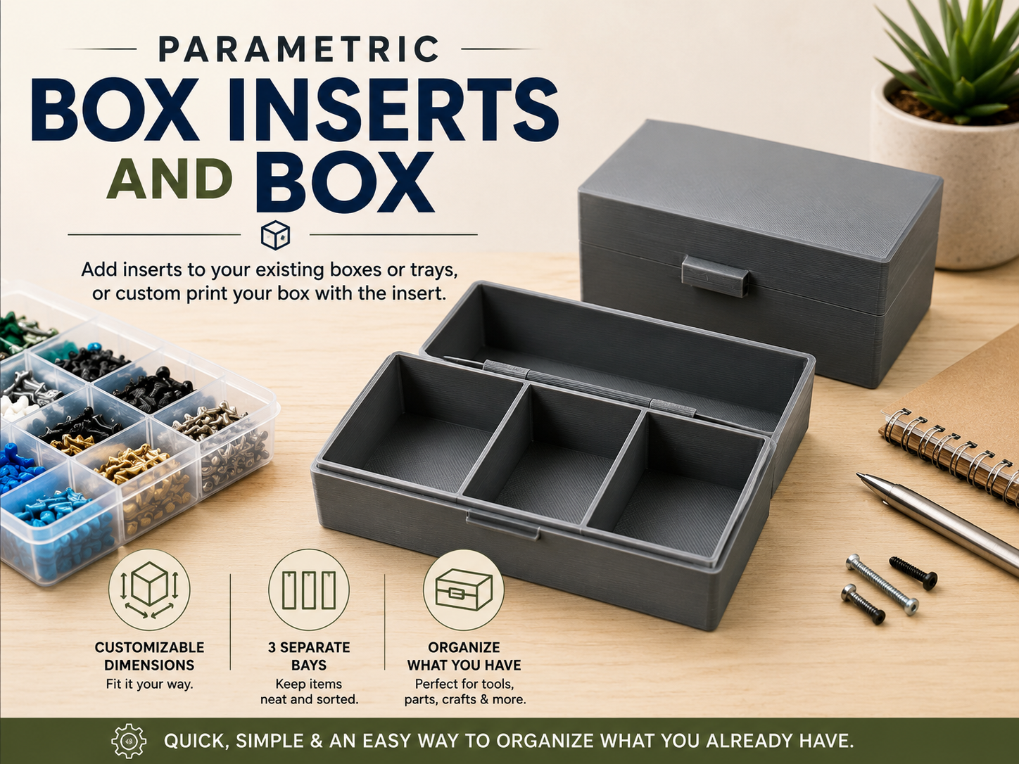 Parametric Box and Insert 