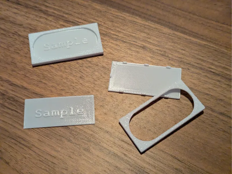 Reusable Tag Frame with printable labels