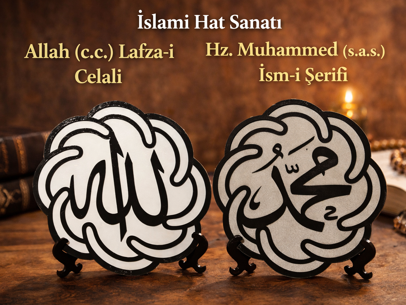 İslami Dekoratif Masa Tablosu