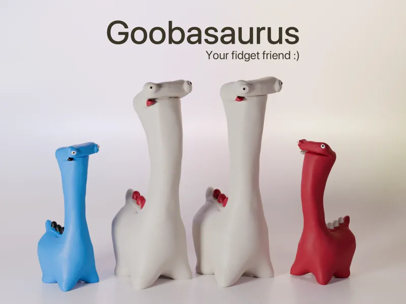 Goobasaurus: Dinosaur Figurine and Fidget Desk Toy