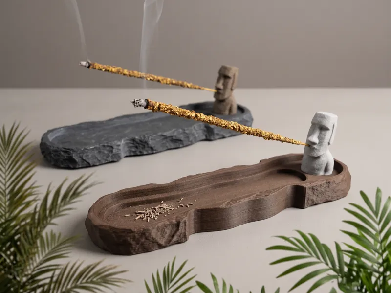 Moai Incense Holder – Stone Tray Incense Burner