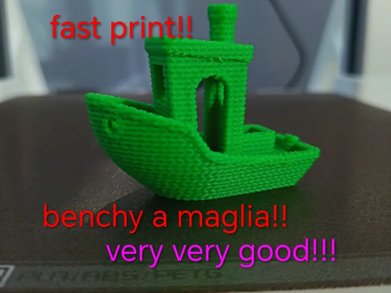 benchy lavorata a maglia