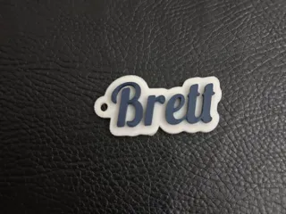 Brett name keychain