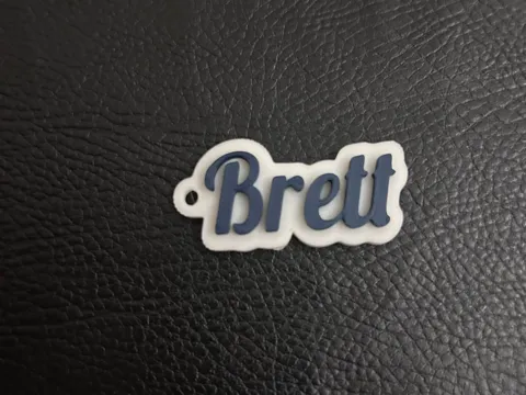 Brett name keychain