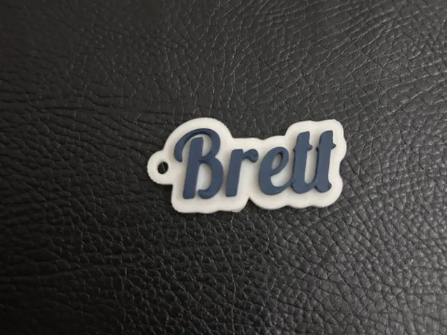 Brett name keychain