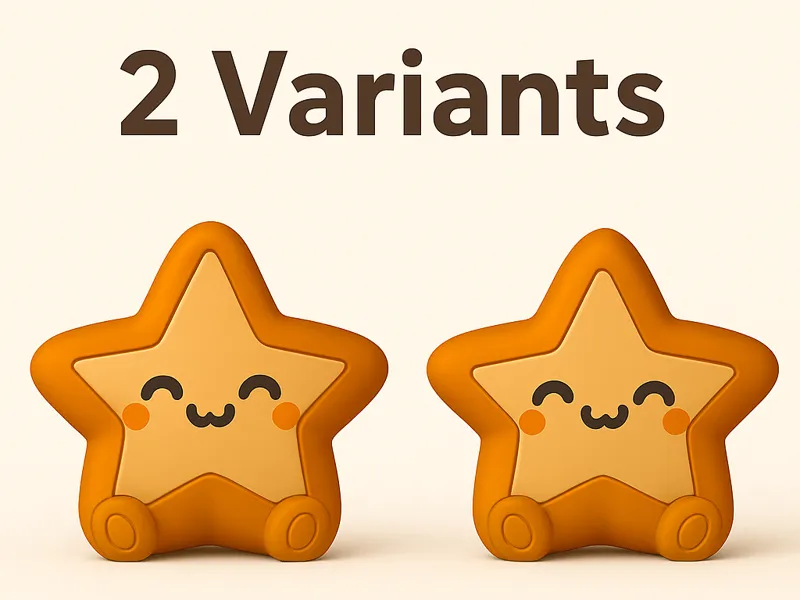Sitting Star Keychain Kawaii (2 Variants)