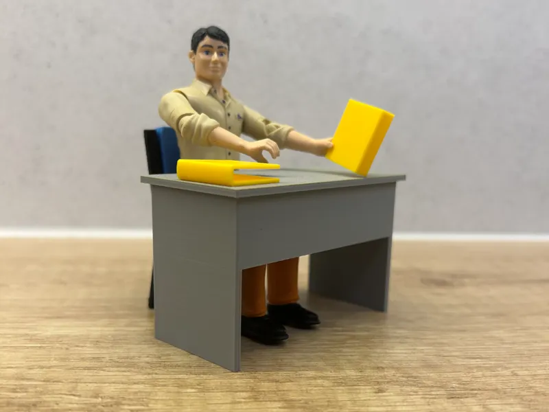 Office table for diorama scale 1/14 1/16