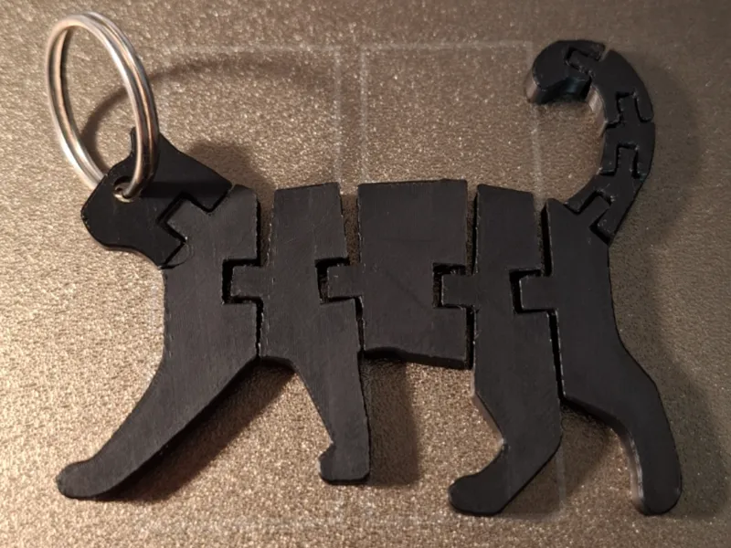 Flexi Cat Keychain