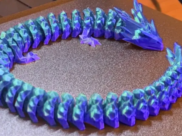 Dragon de cristal articulé