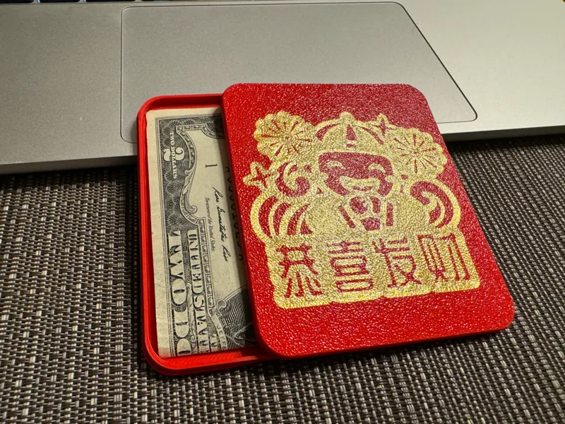 3DPrintBox - Lunar Chineses New Year - Red Envelope Box Li xi - Happy