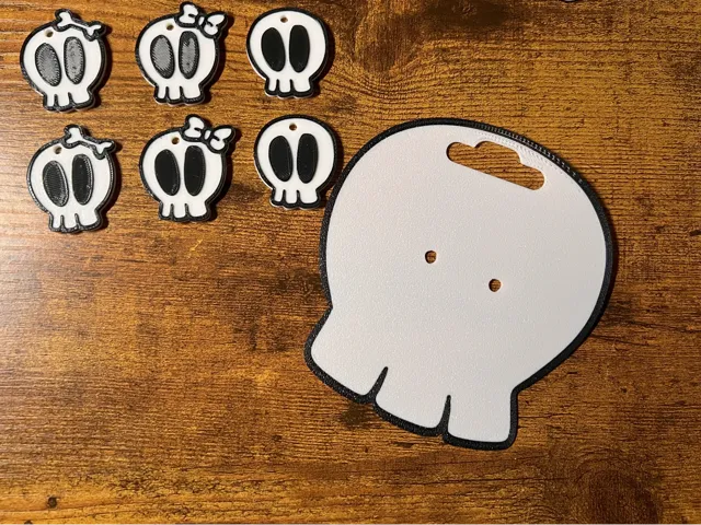 Skull earrings set and backing