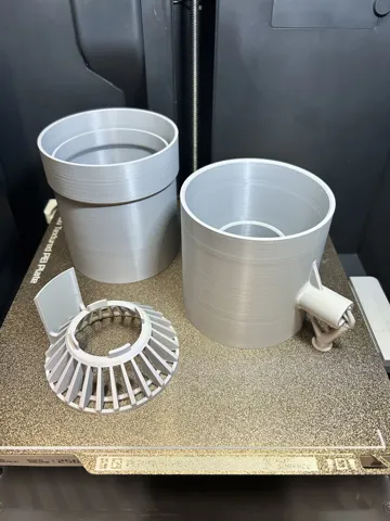 Modelo para impresión 3D: schlanker Regensammler Rohr 87mm — vista de referencia 3