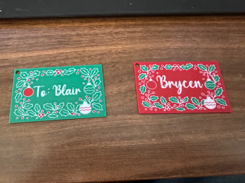 Christmas present tag (Customizable)