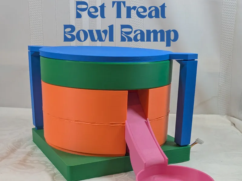 Pet Treat Ramp Attachment for Automatic Dispenser