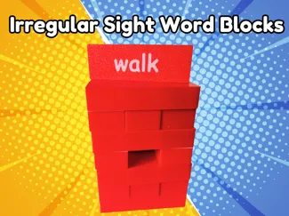 First Grade Irregular Sight Word Blocks