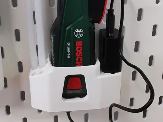 Bosch GluePen Halter für Ikea Skadis mit Ladebuchs