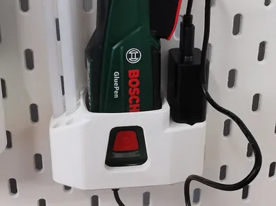 Bosch GluePen Holder for Ikea Skadis with Charging Socket
