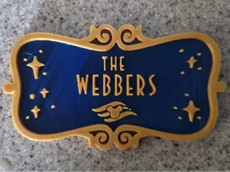 Disney cabin name plate