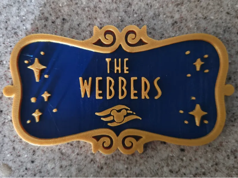 Disney cabin name plate