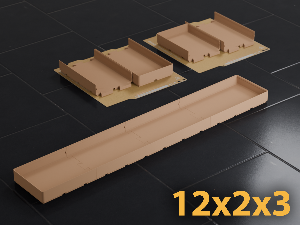 Gridfinity 12x2 Bin 3U A1 Mini Dovetail Split Fit