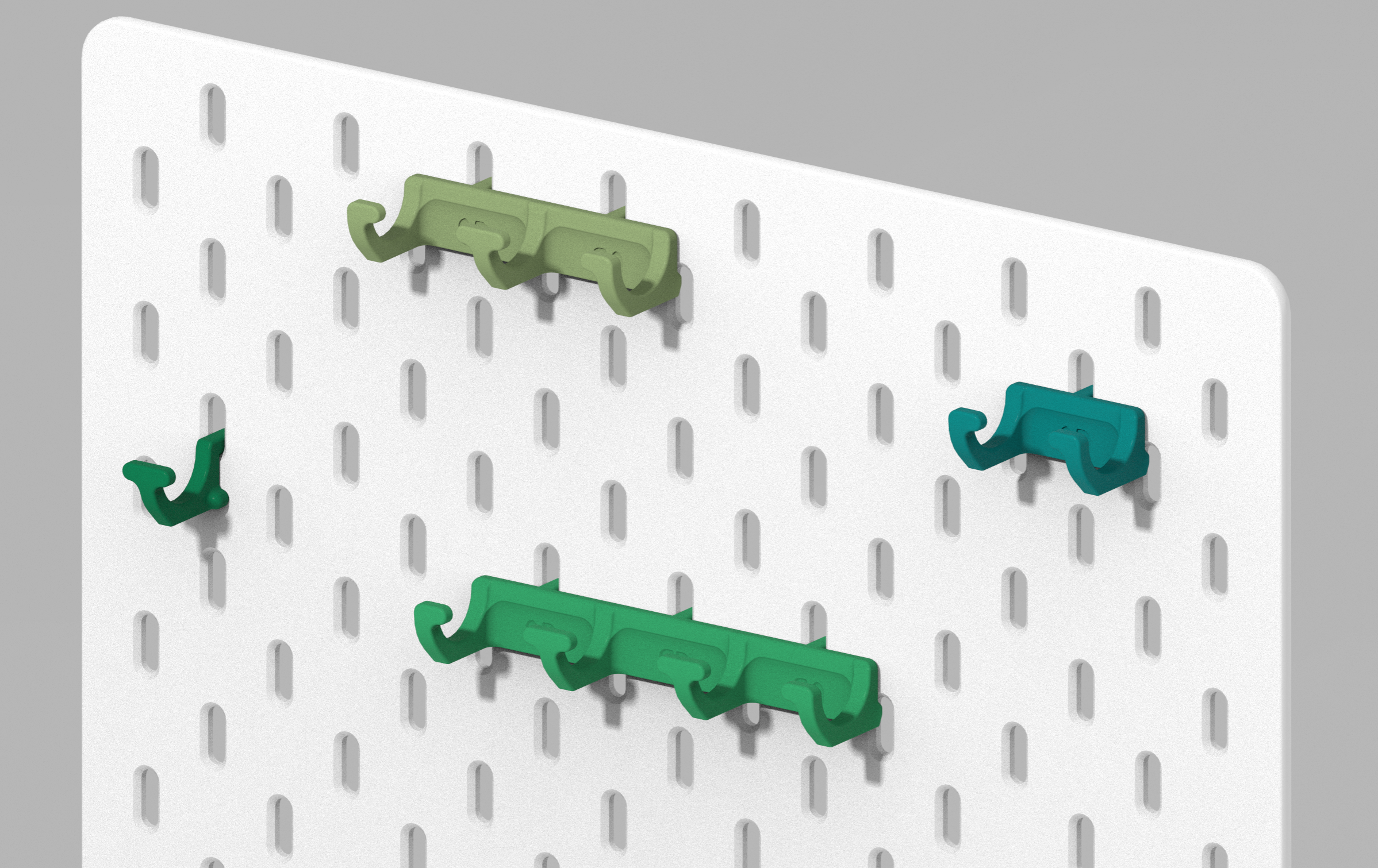 Miniatura 2 do modelo 3D 全能洞洞板挂钩系列：稳固夹持与多功能悬挂 Universal Pegboard Hooks: