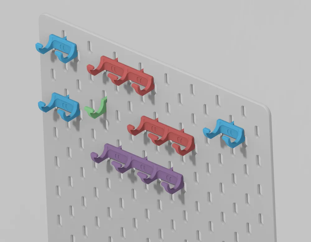 Universal Pegboard Hooks: Secure Clamping and Versatile Hanging - Free ...